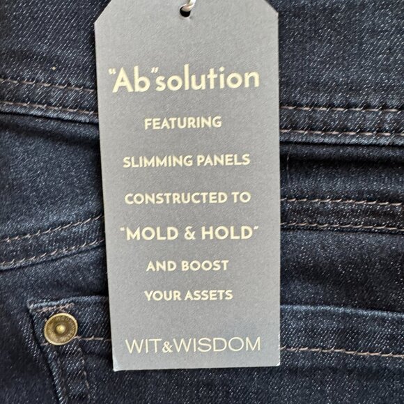 Wit & Wisdom, Ab'Solution High Waist Itty Bitty Bootcut Jeans, Size 4, NWT - Picture 7 of 7